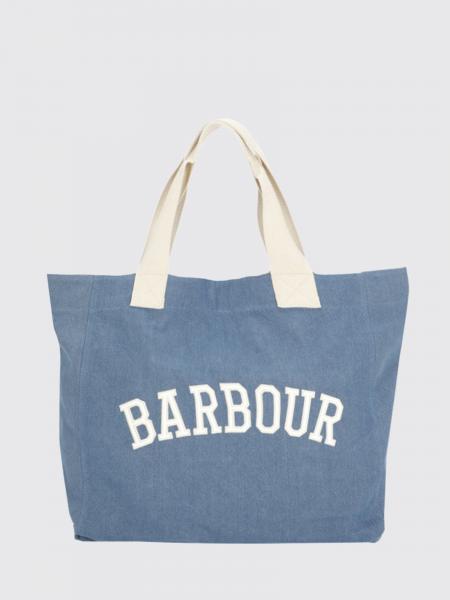 Barbour Emily Bag in Cotton Denim with Embroidered Logo