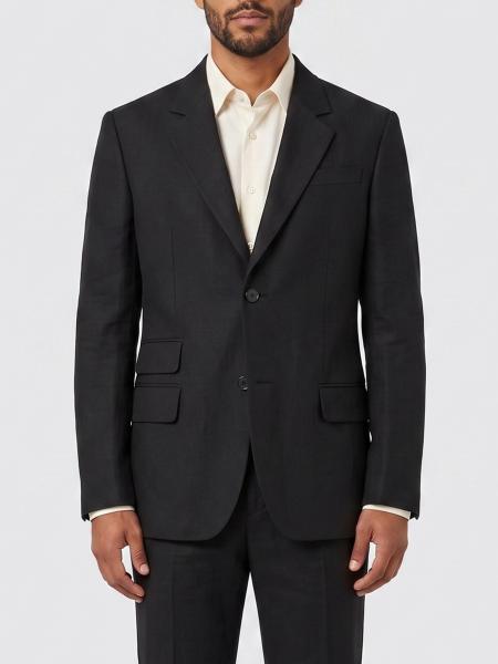 Linen Blend Single-Breasted Blazer Ami Paris