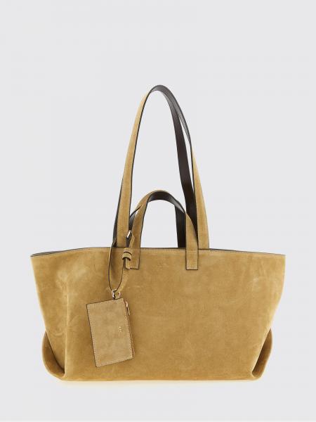 A.P.C. ル・ドラマー スエードレザートートバッグ ラミネートロゴ付き