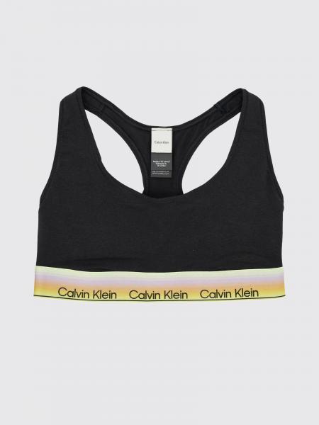 Sujetador bandeau Calvin Klein de mezcla de algodón con logo