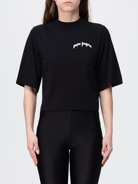 Palm Angels Cotton T-shirts with Logo