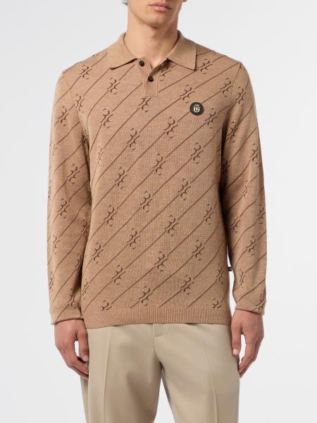 Polo en laine mérinos et soie Billionaire avec logo