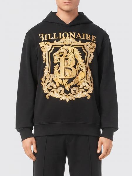 Billionaire Cotton Hoodie with Baroque Print