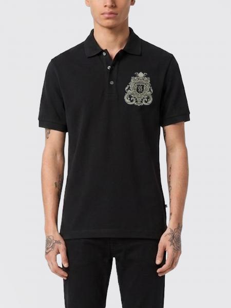 Billionaire Cotton Polo Shirt with Logo Emblem