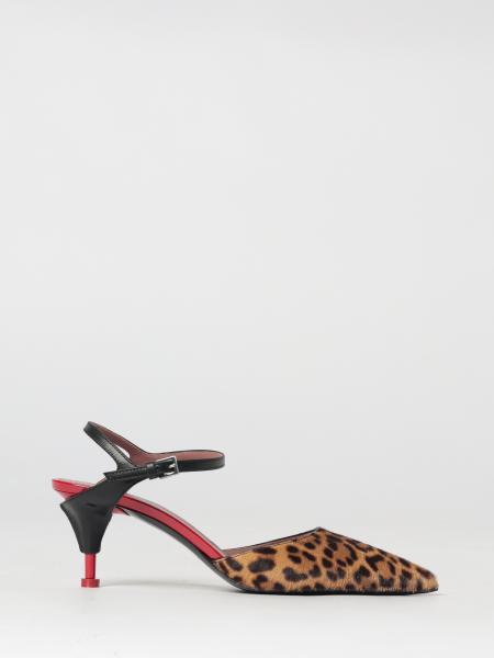 Premiata Animal Print Pony Hair and Leather Pumps