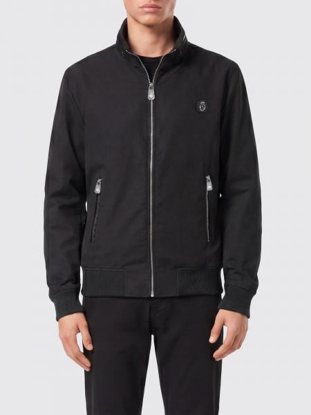 Cotton Bomber Jacket with Python Leather Inserts Billionaire