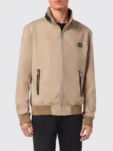 Cotton Bomber Jacket with Python Leather Inserts Billionaire