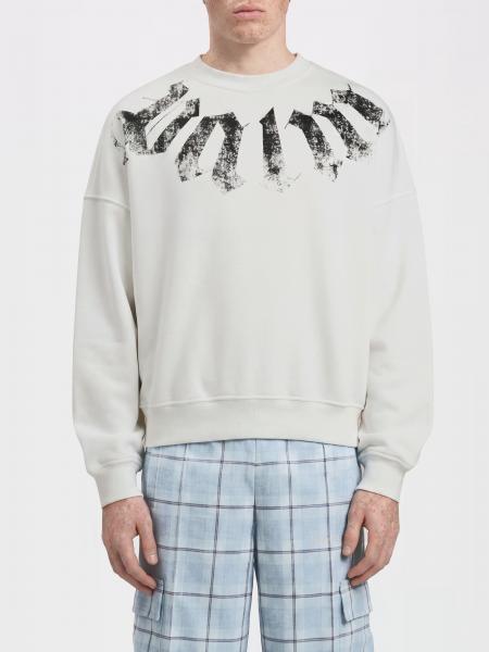 Stretch Cotton Crewneck Sweatshirt Palm Angels