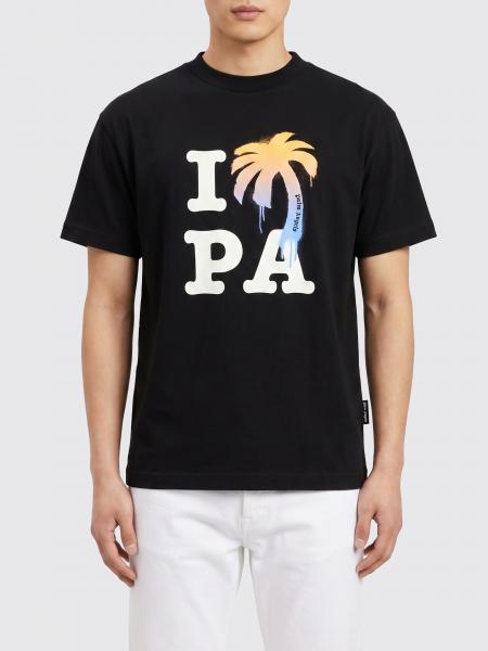 Palm Angels 徽标印花棉质圆领T恤