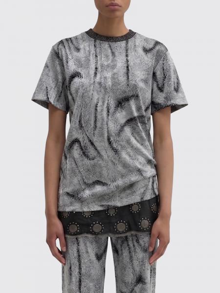Viscose T-Shirt with Abstract Pattern Maccapani