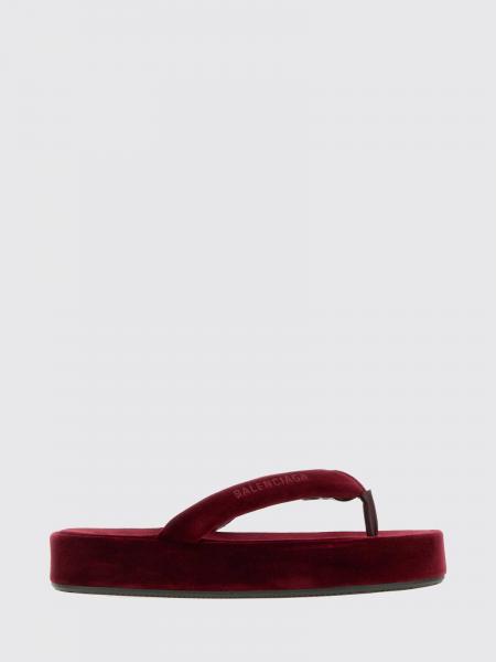 Samt-Plateau-Flip-Flops Balenciaga