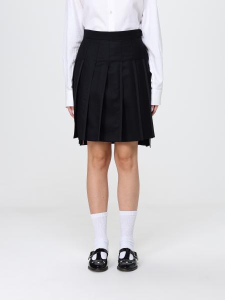 Gonna a pieghe in seta Thom Browne