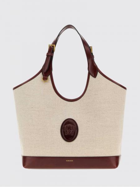 Sac Rivière en toile et cuir Versace