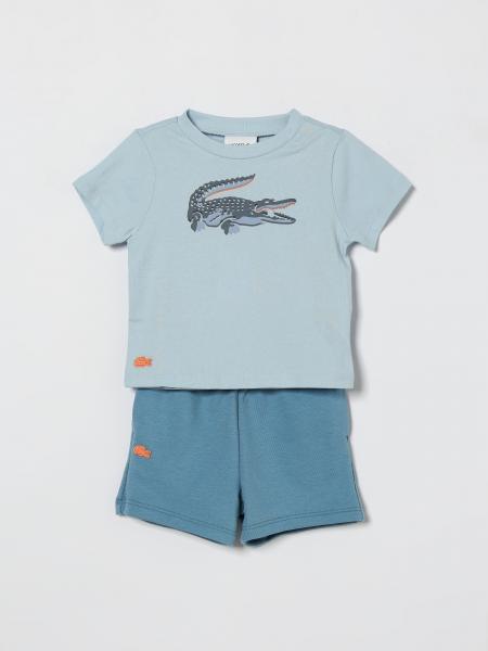 Coordinato in cotone con stampa logo Lacoste
