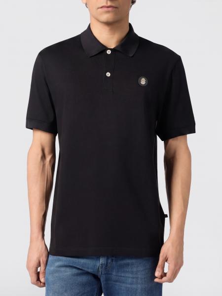 Short-Sleeved Cotton Polo Shirt Billionaire with Applied Logo