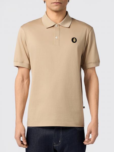 Short-Sleeved Cotton Polo Shirt Billionaire with Applied Logo