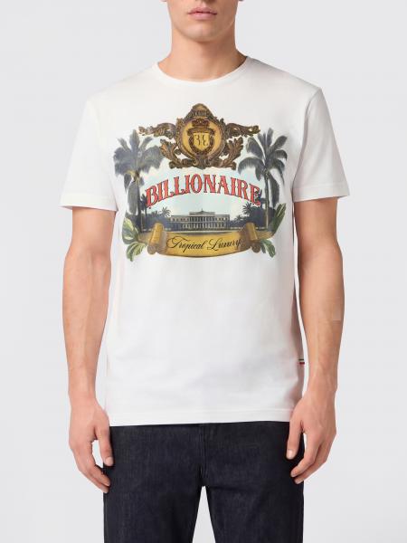 Cotton T-Shirt Billionaire with Graphic Print and Hexagon Logo