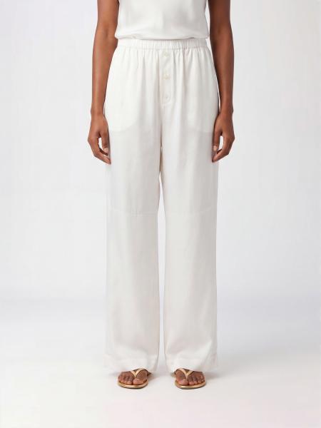 Wide-Leg Trousers Rohe in Pure Silk with an Elasticated Waist