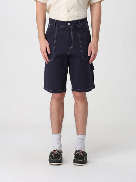 Carrer Knee-Length Cotton Shorts with Belt Loops