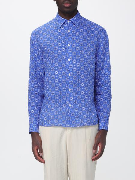 Relaxed Fit Ethnic Pattern Long-Sleeve Linen Shirt Peninsula