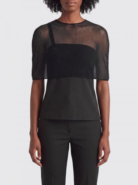 Contemporary Sheer V-Neck Top Paloma Wool in Cotton Blend With Slim Fit