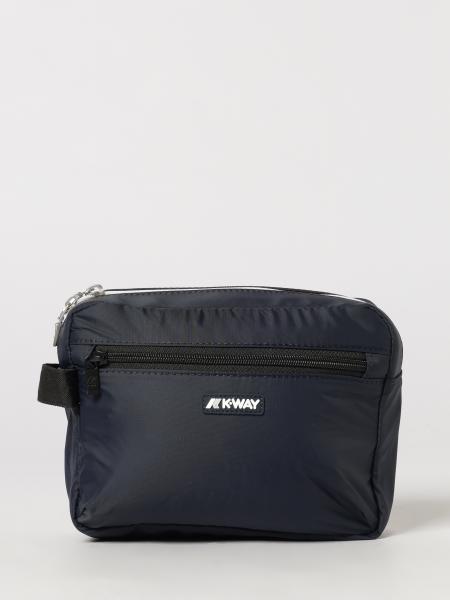K-Way Travel Toiletry Bag in Waterproof Nylon with Contrast Logo
