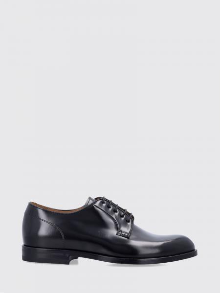 Scarpa Derby Green George in pelle spazzolata con suola in cuoio