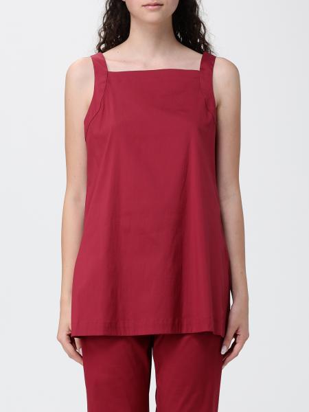 Straight-Neck Off-Shoulder Top Max Mara in Stretch Cotton-Blend