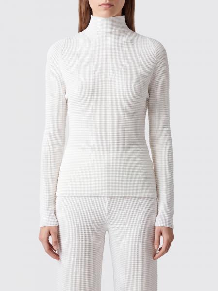 Pleated Slim Fit Polo Neck Issey Miyake with Long Sleeves in Polyester