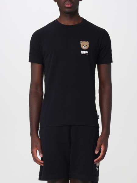 Baumwoll-T-Shirt Moschino mit Teddy-Bear-Print und Logo