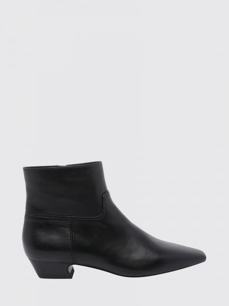 STUART WEITZMAN 光滑小牛皮尖头低跟踝靴