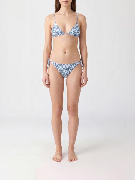 MAX MARA Geometric Diamond Print Triangle Bikini with Tie Fastenings