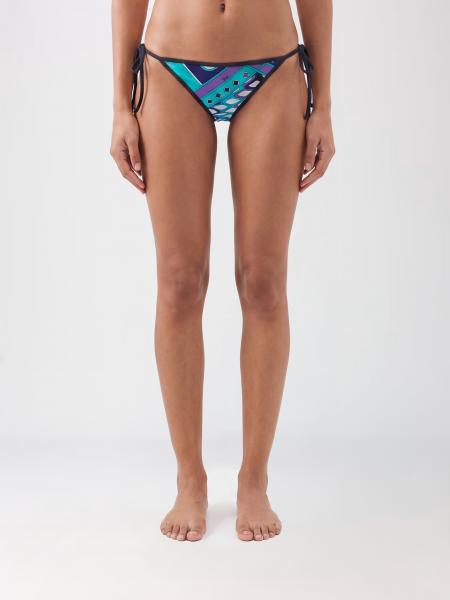 Pucci Low-Rise Bikini Bottoms in Nylon with Abstract Print