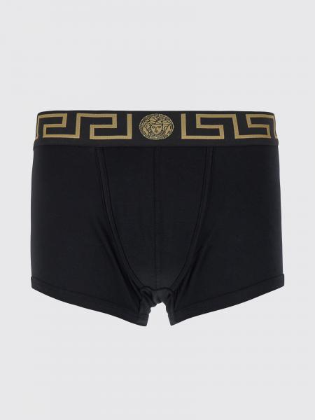 Versace Greca Print Stretch-Cotton Boxer Shorts with Medusa Logo