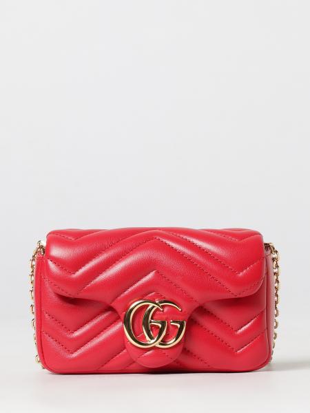Gucci GG Marmont Red Matelassé Nappa Mini Shoulder Bag