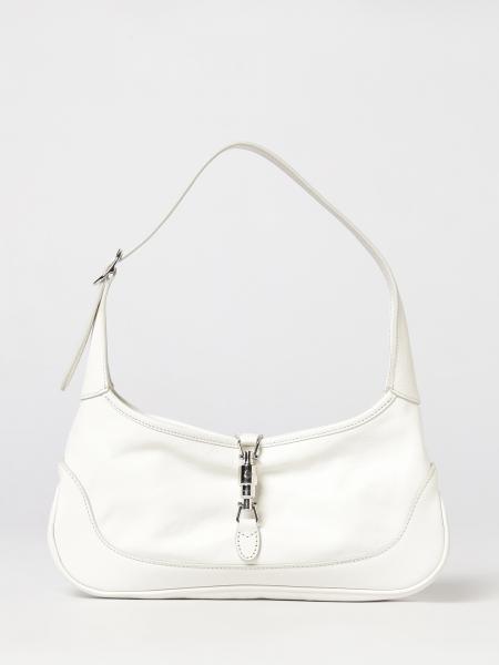 Gucci Medium Jackie Slim Shoulder Bag in Natural Grain Leather