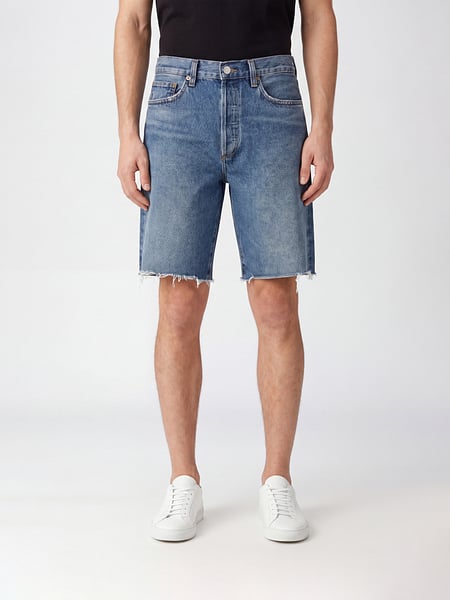 AGOLDE Knee-Length 5-Pocket Denim Shorts in Regenerative Cotton