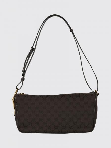 Gucci Medium Half Horsebit GG Monogram Jacquard Shoulder Bag