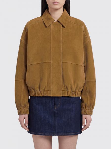 Brunello Cucinelli Suede Bomber Jacket with Concealed Fastening