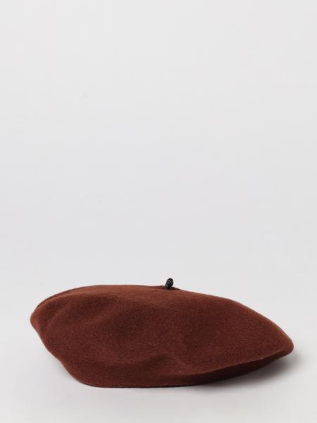 Wool Felt Beret Brunello Cucinelli with Monili Embellishment