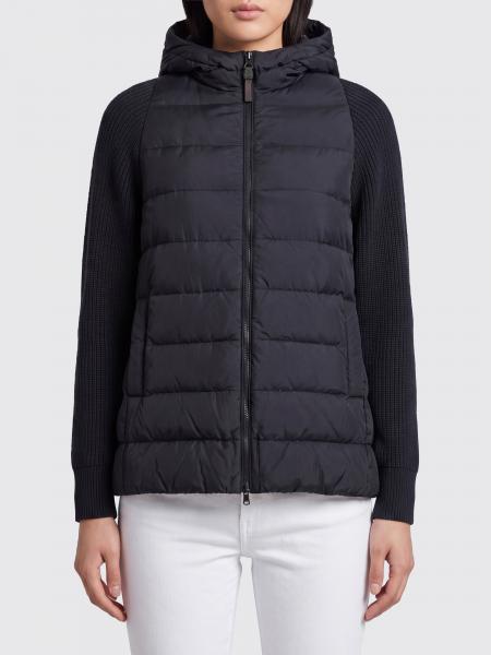 Brunello Cucinelli Short Quilted Nylon Hooded Puffer Jacket with Zip Closure