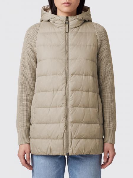 Brunello Cucinelli Short Quilted Nylon Hooded Puffer Jacket with Zip Closure