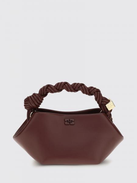 Mini borsa a mano Ganni in pelle riciclata con manico intrecciato