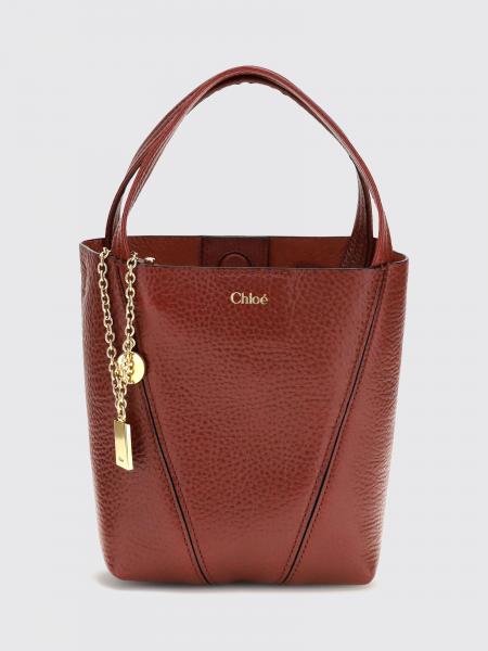 Spin Mini Grained Calfskin Handbag Chloé with Ring Detail