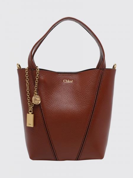 Spin Mini Grained Calfskin Handbag Chloé with Ring Detail