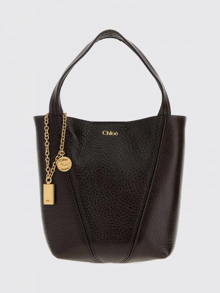 Spin Mini Grained Calfskin Handbag Chloé with Ring Detail
