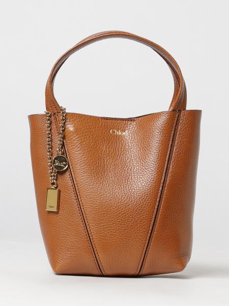 Spin Mini Grained Calfskin Handbag Chloé with Ring Detail