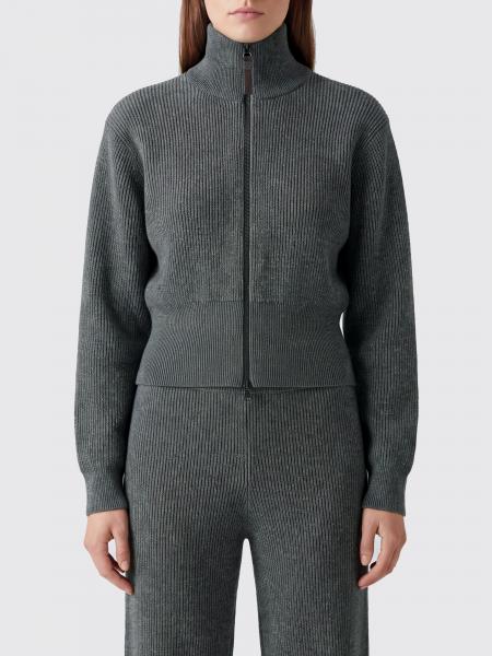 Brunello Cucinelli High Neck Cashmere Cardigan with Zip Closure