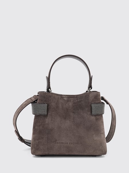 Petit sac à main Brunello Cucinelli en daim avec décoration Monili