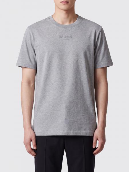 Camiseta Balmain de diseño básico de algodón con cuello redondo y manga corta